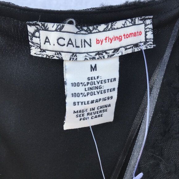 Black Sheer Lined Romper Womens M Whimsygoth Fairy Feminine Sexy Made England - Picture 10 of 11